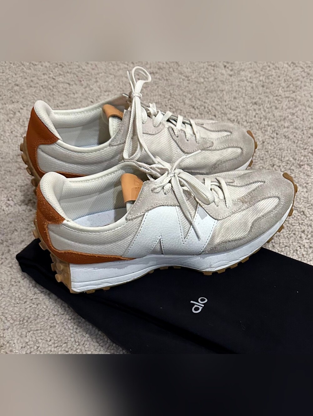 New Balance Tan + Rust Athletic Sneaker